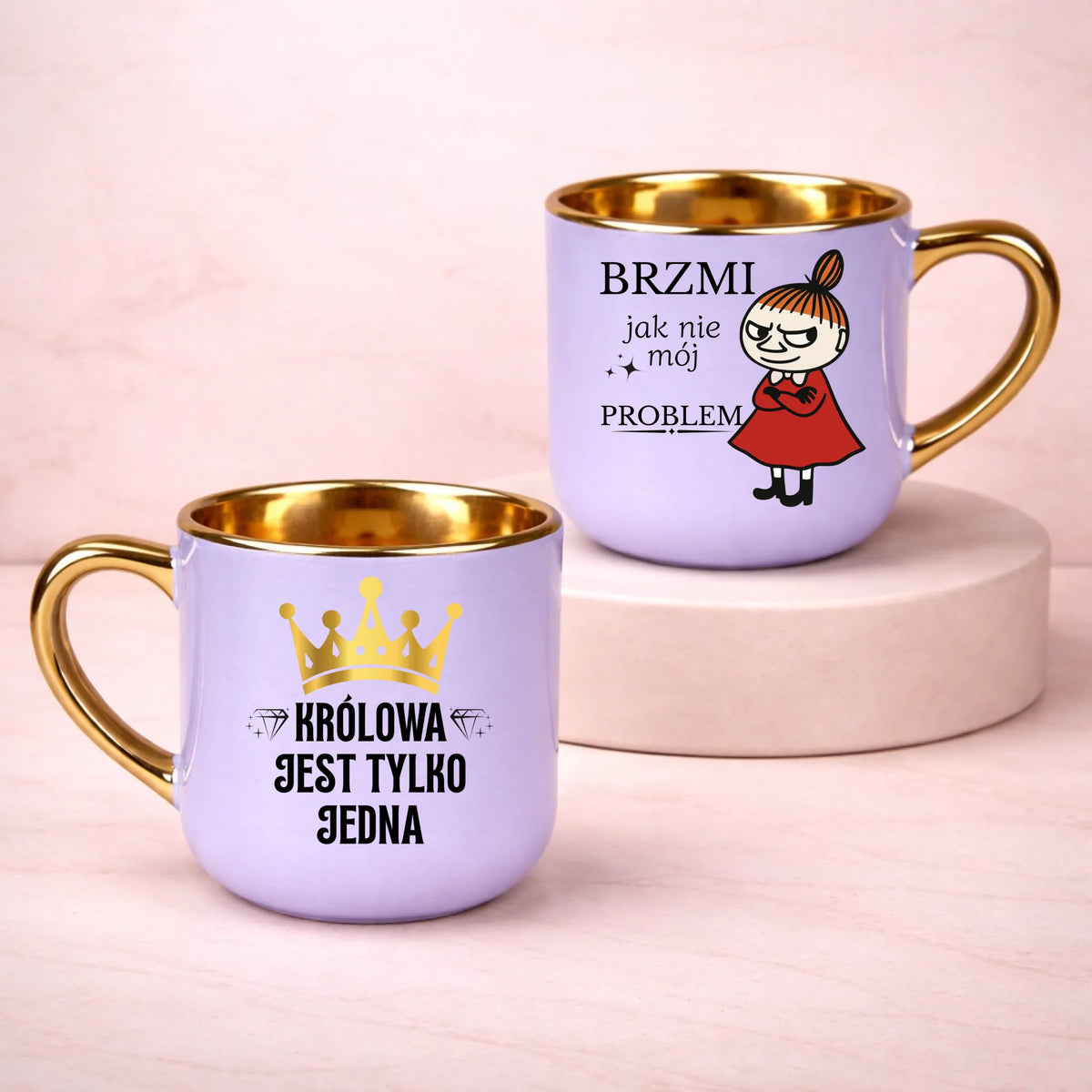 kubek z własnym nadrukiem 400ml personalizowane prezenty pl fioletowy