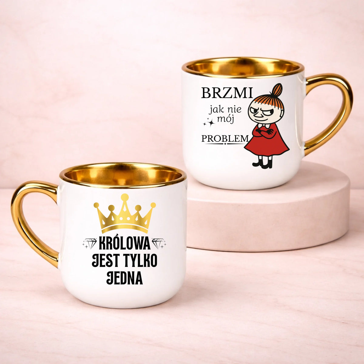 kubek z własnym nadrukiem 400ml personalizowane prezenty pl bialy