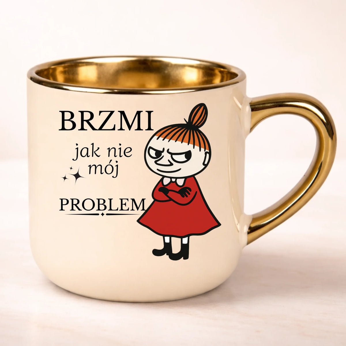 kubek personalizowany z nadrukiem 400ml kremowy