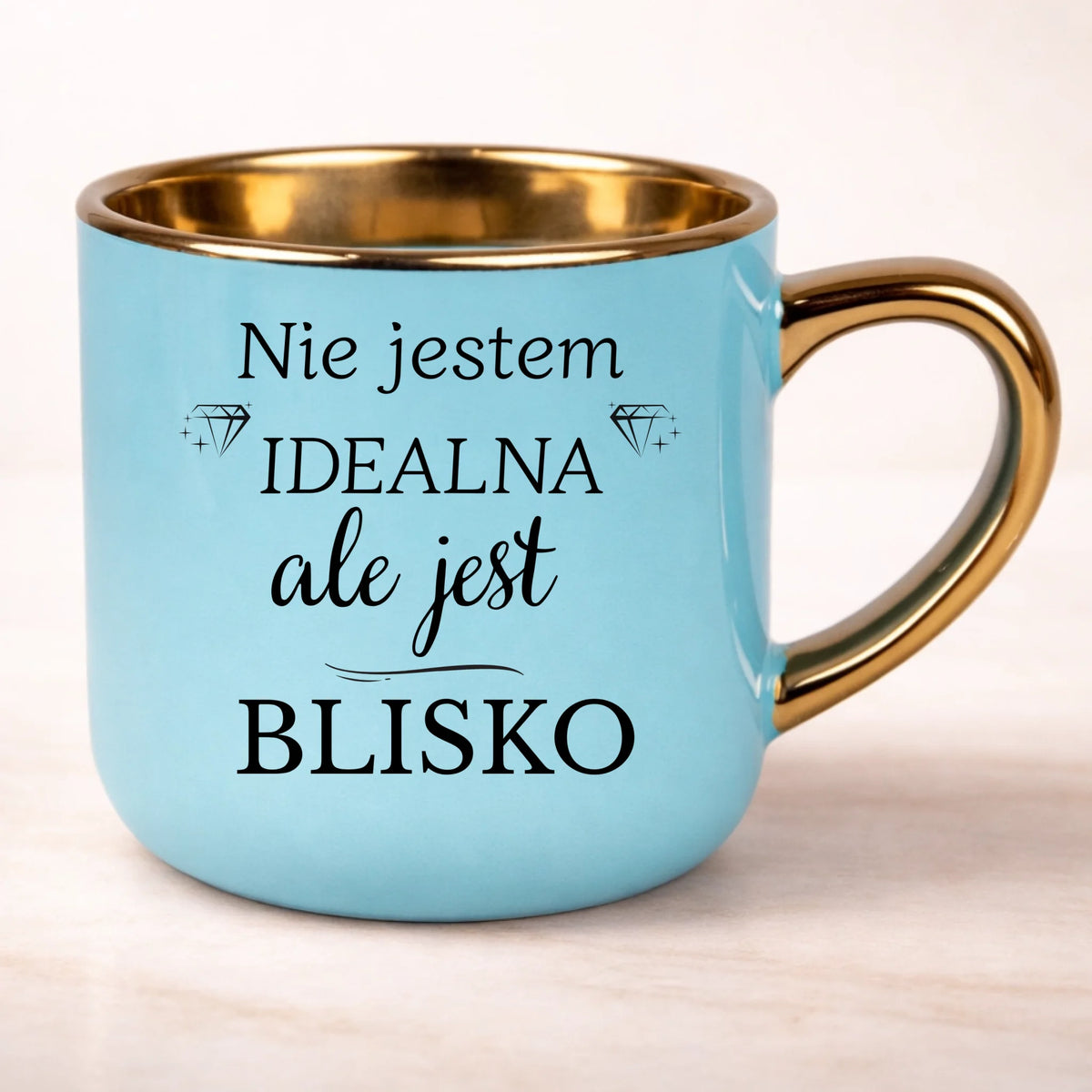 kubek personalizowany z nadrukiem 400ml niebieski