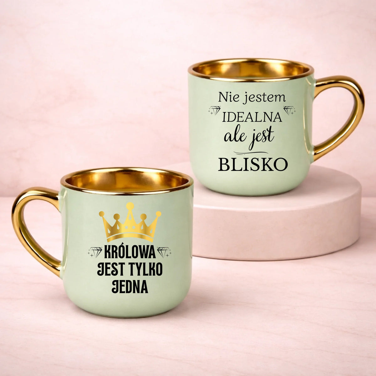 kubek z własnym nadrukiem 400ml personalizowane prezenty pl zielony