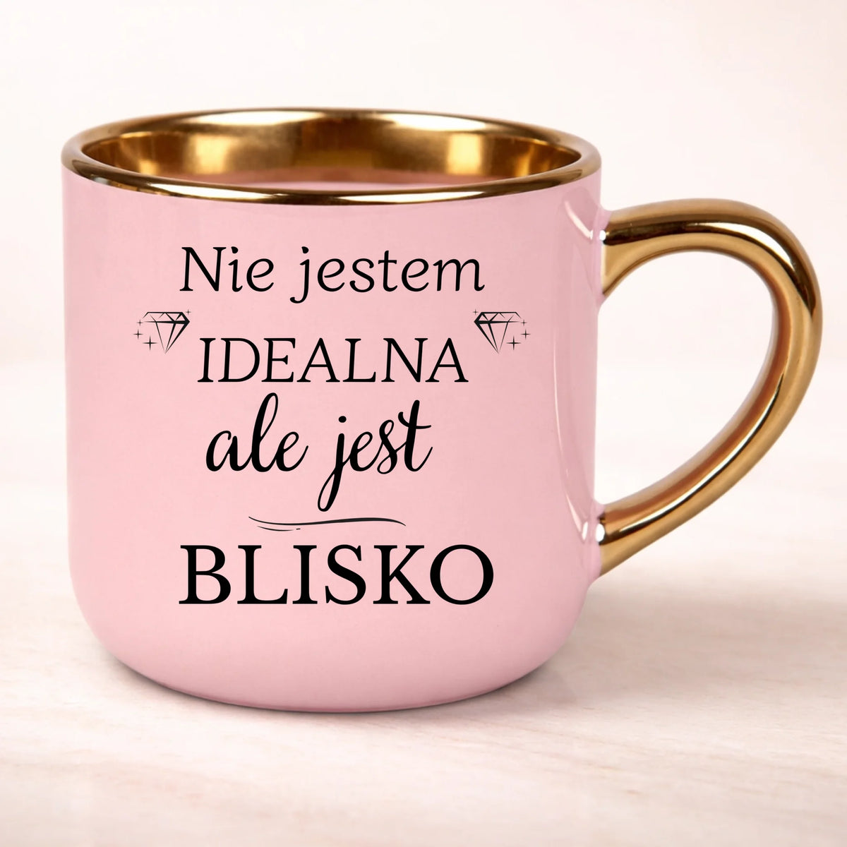kubek personalizowany z nadrukiem 400ml rozowy