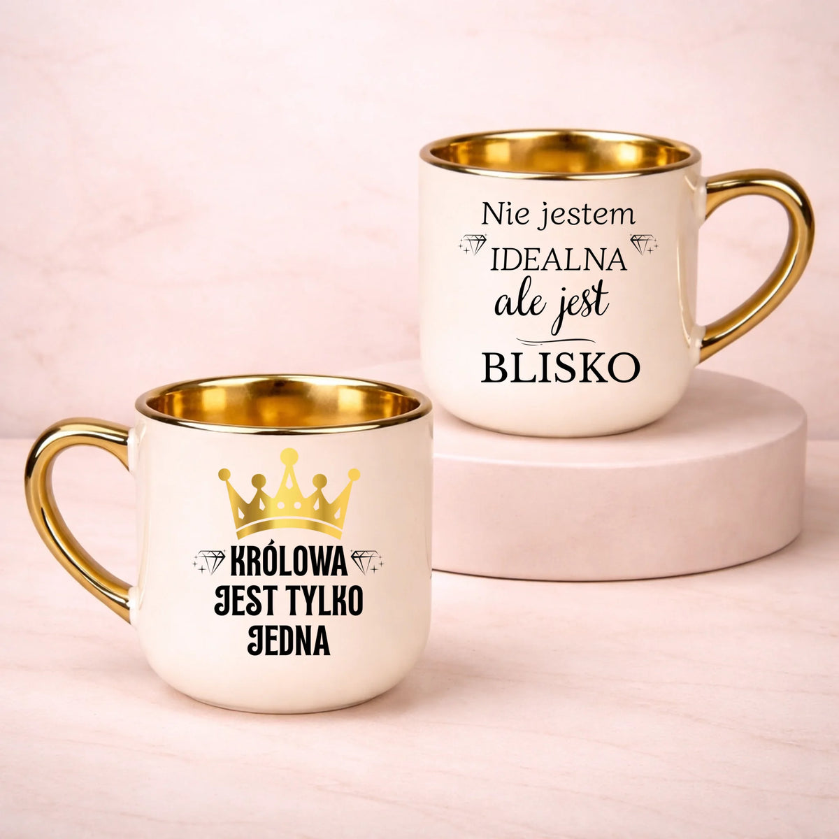 kubek z własnym nadrukiem 400ml personalizowane prezenty pl kremowy
