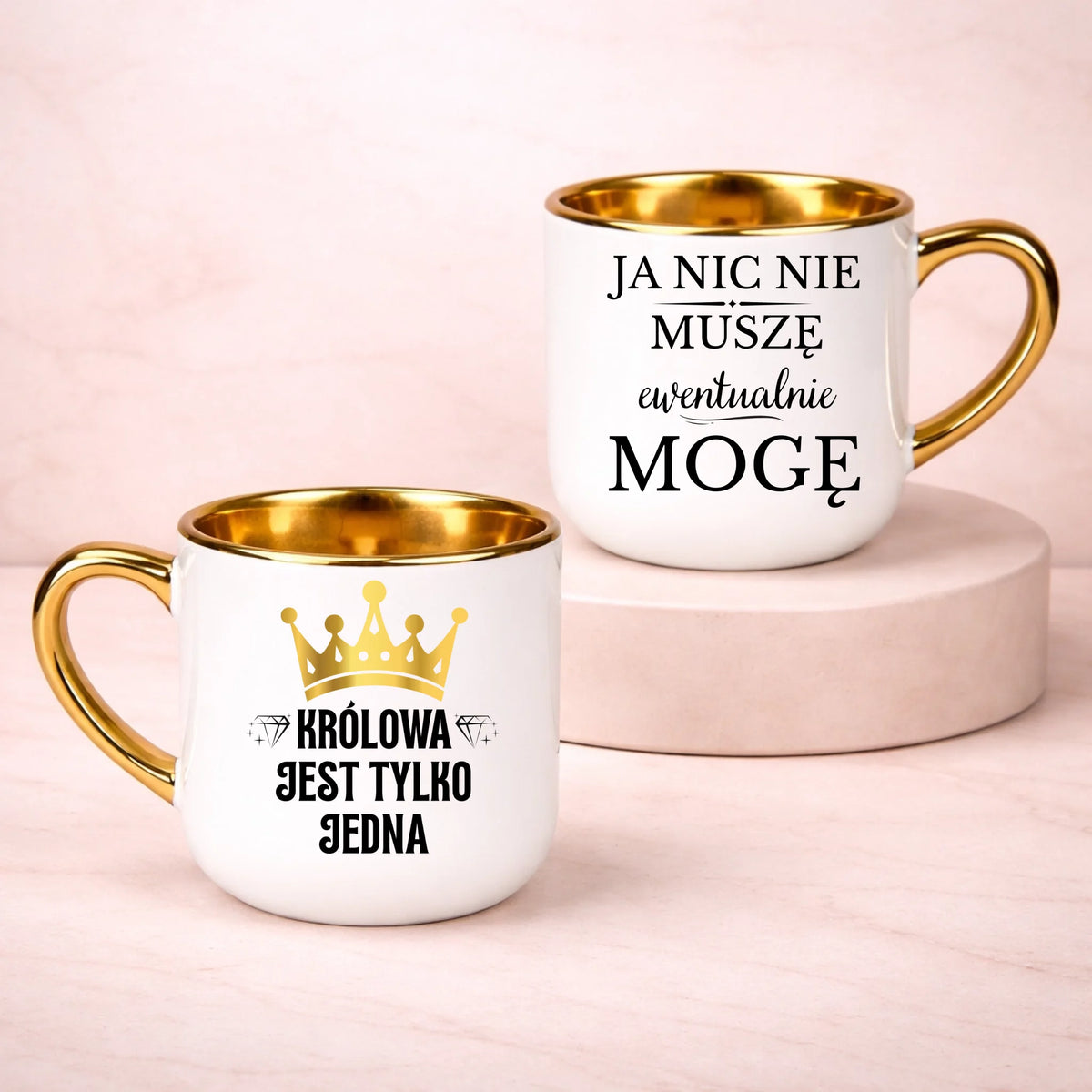 kubek z własnym nadrukiem 400ml personalizowane prezenty pl bialy