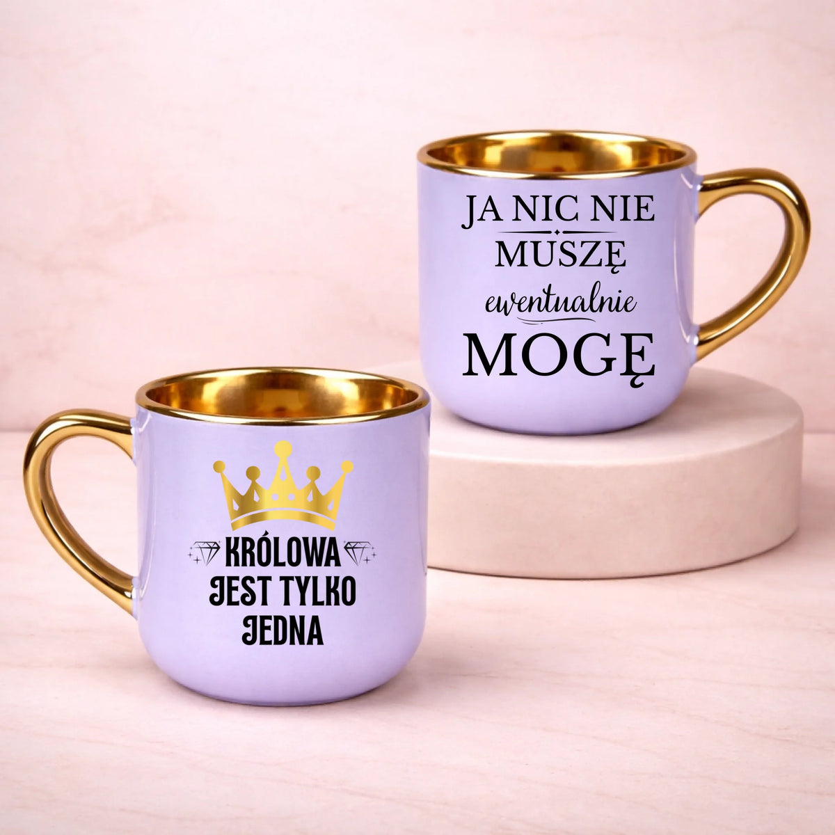 kubek z własnym nadrukiem 400ml personalizowane prezenty pl fioletowy