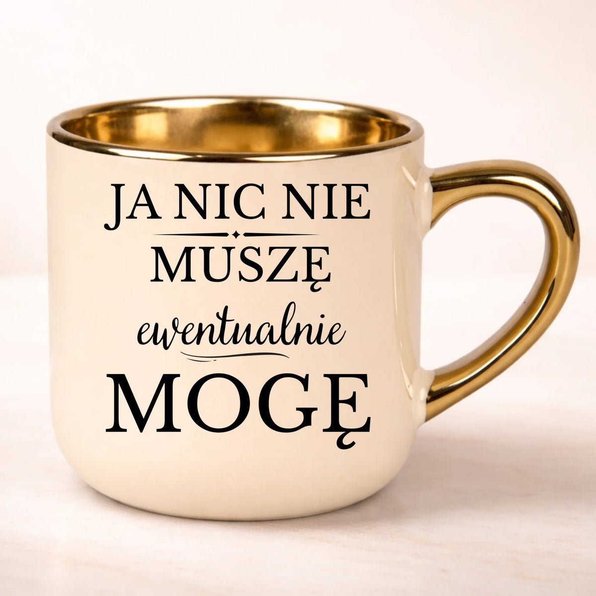kubek personalizowany z nadrukiem 400ml kremowy