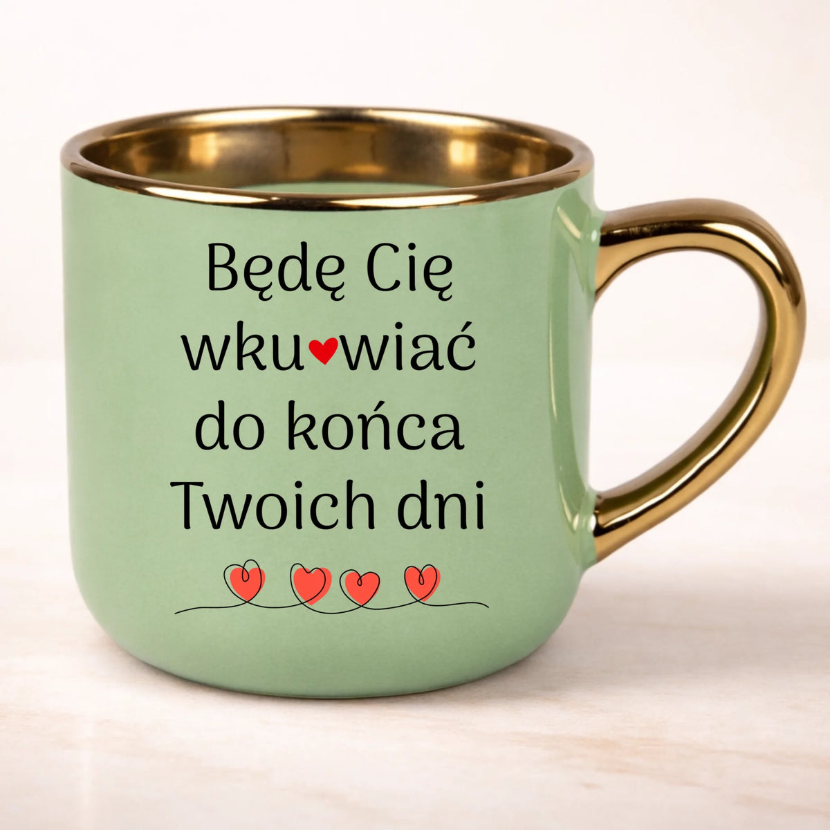 kubek personalizowany z nadrukiem 400ml zielony