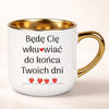 kubek personalizowany z nadrukiem 400ml biały