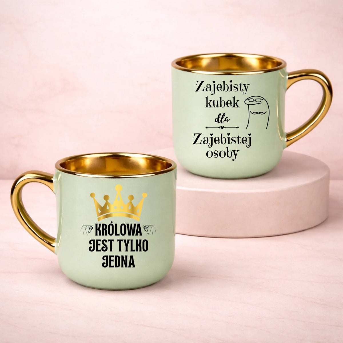 kubek z własnym nadrukiem 400ml personalizowane prezenty pl zielony