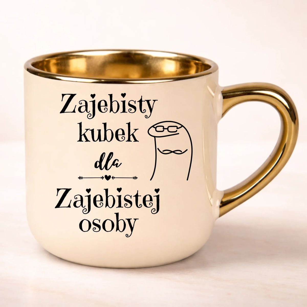 kubek personalizowany z nadrukiem 400ml kremowy