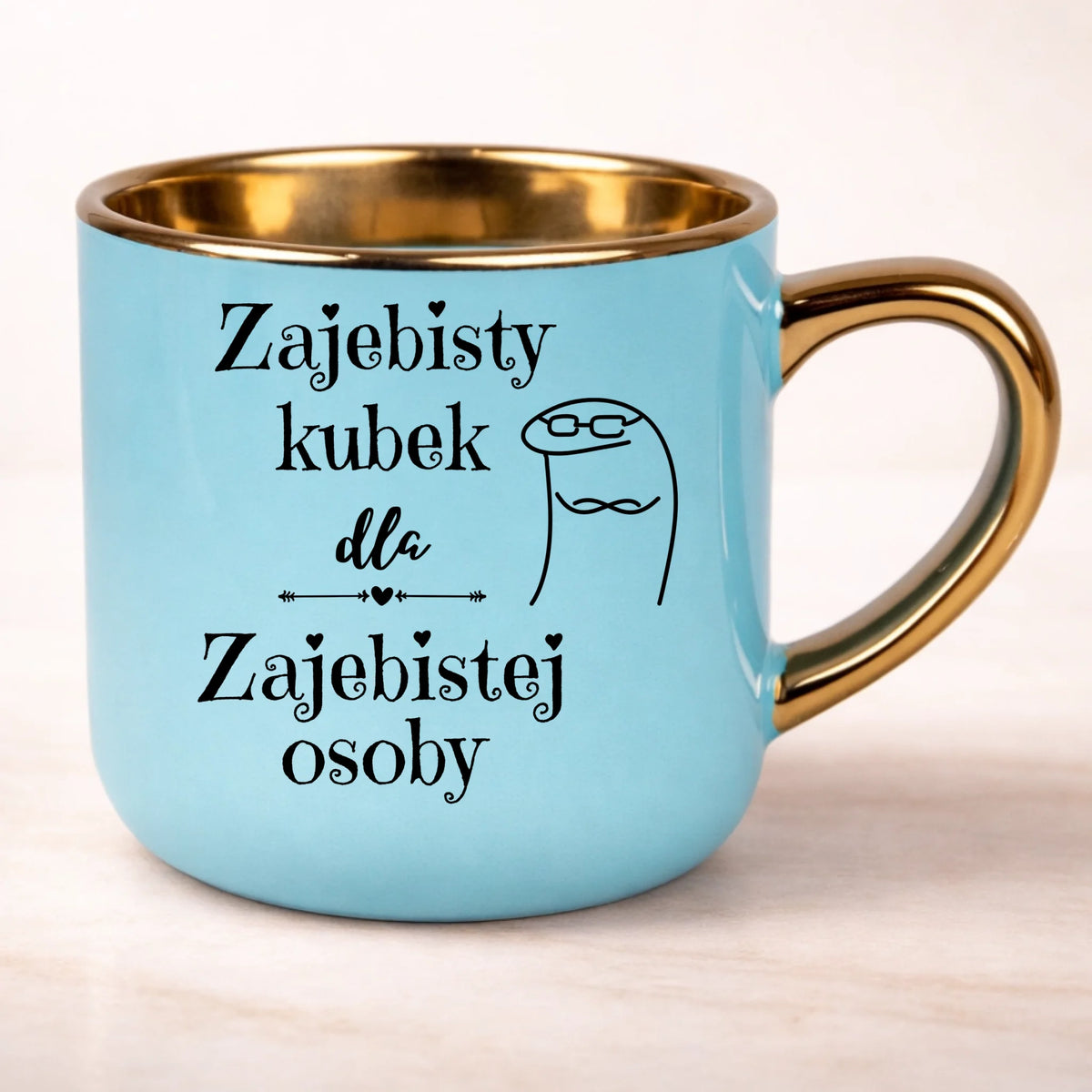 kubek personalizowany z nadrukiem 400ml niebieski