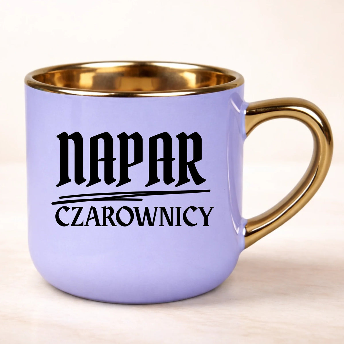 kubek personalizowany z nadrukiem 400ml fioletowy