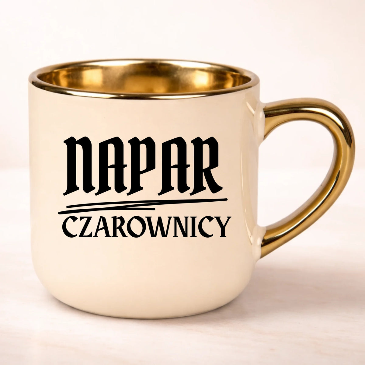 kubek personalizowany z nadrukiem 400ml kremowy