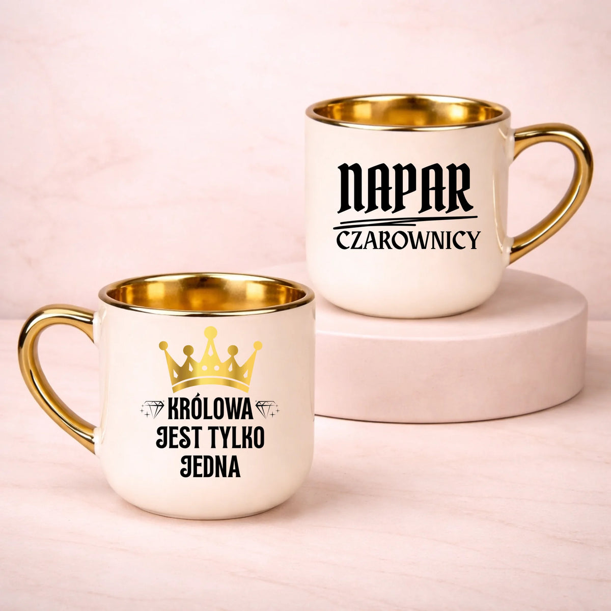 kubek z własnym nadrukiem 400ml personalizowane prezenty pl kremowy
