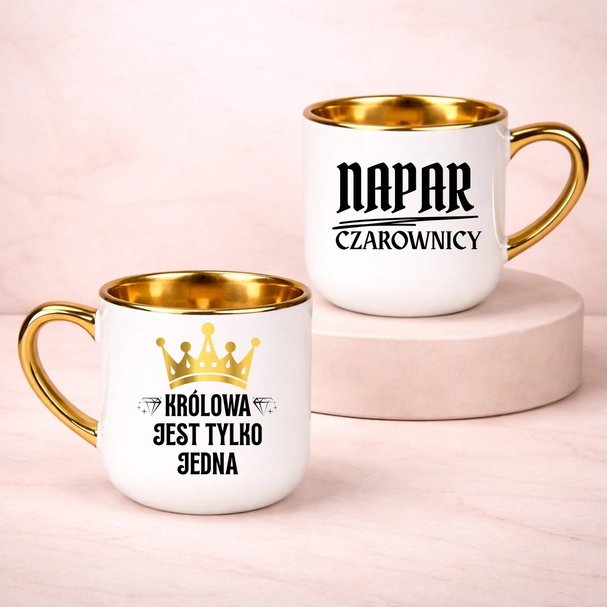 kubek z własnym nadrukiem 400ml personalizowane prezenty pl bialy