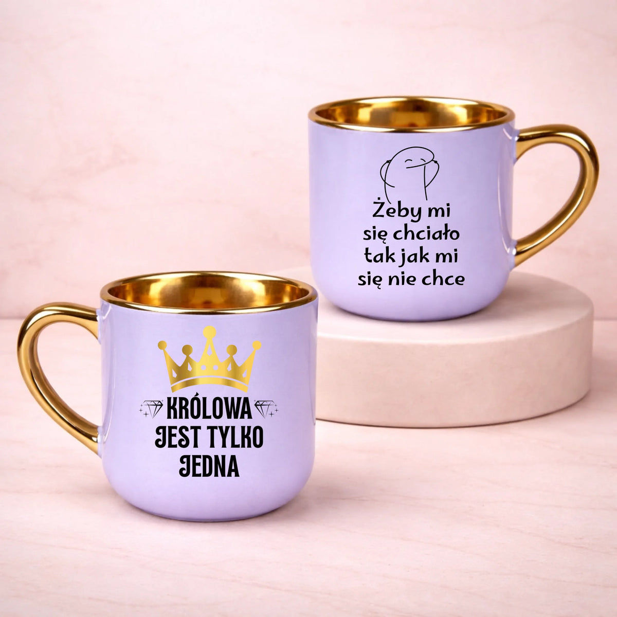 kubek z własnym nadrukiem 400ml personalizowane prezenty pl fioletowy