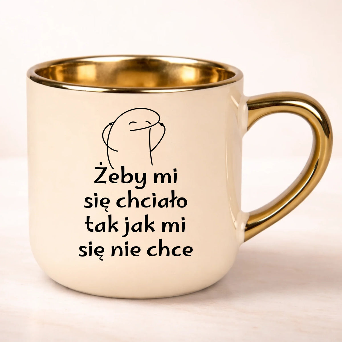kubek personalizowany z nadrukiem 400ml kremowy