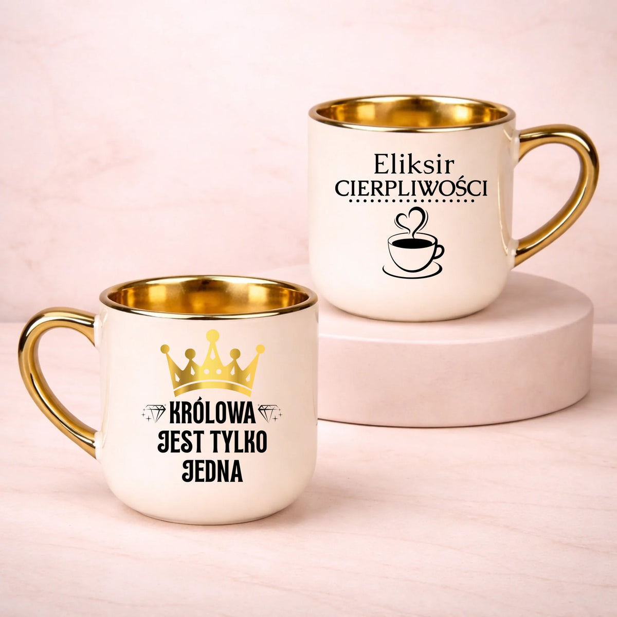 kubek z własnym nadrukiem 400ml personalizowane prezenty pl kremowy