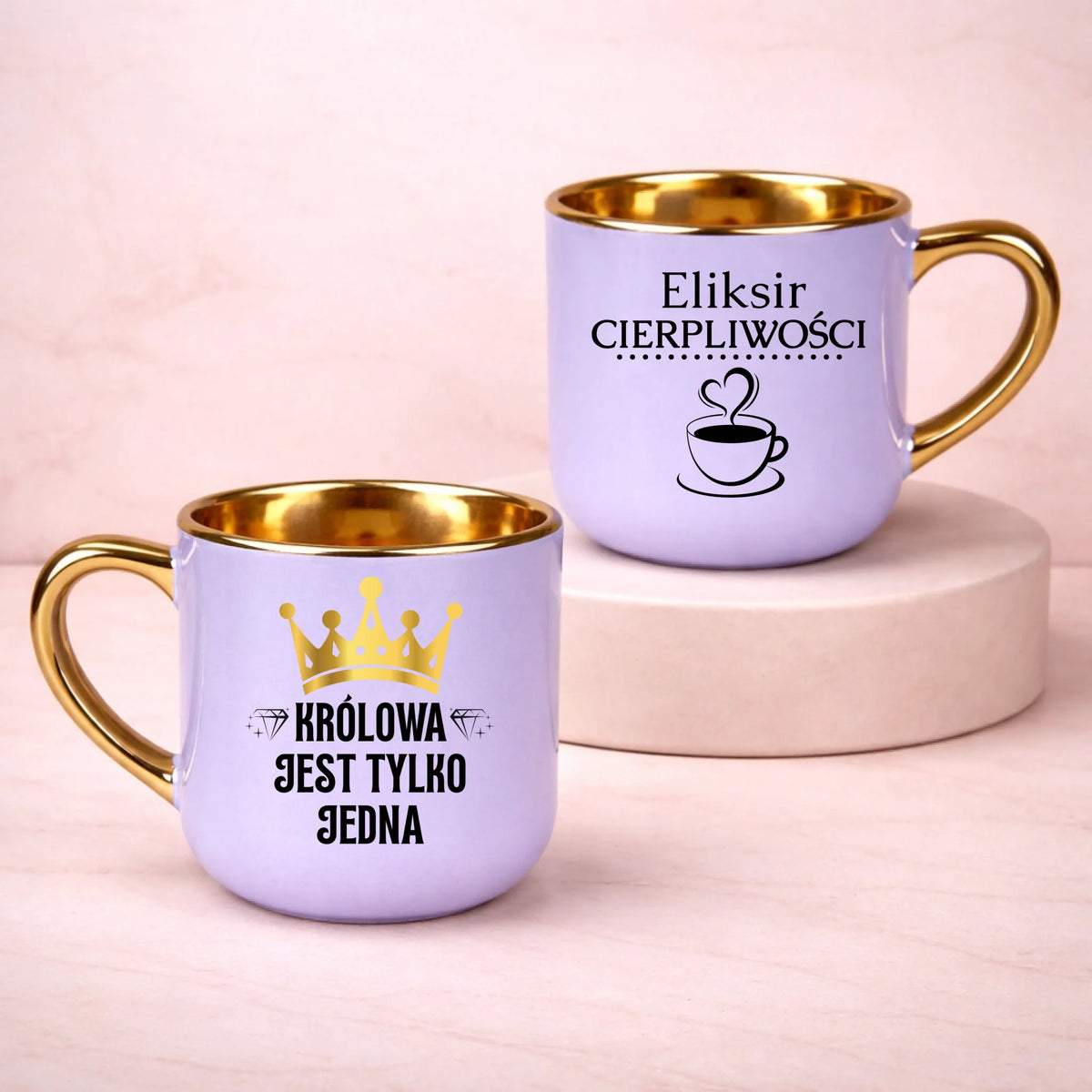 kubek z własnym nadrukiem 400ml personalizowane prezenty pl fioletowy
