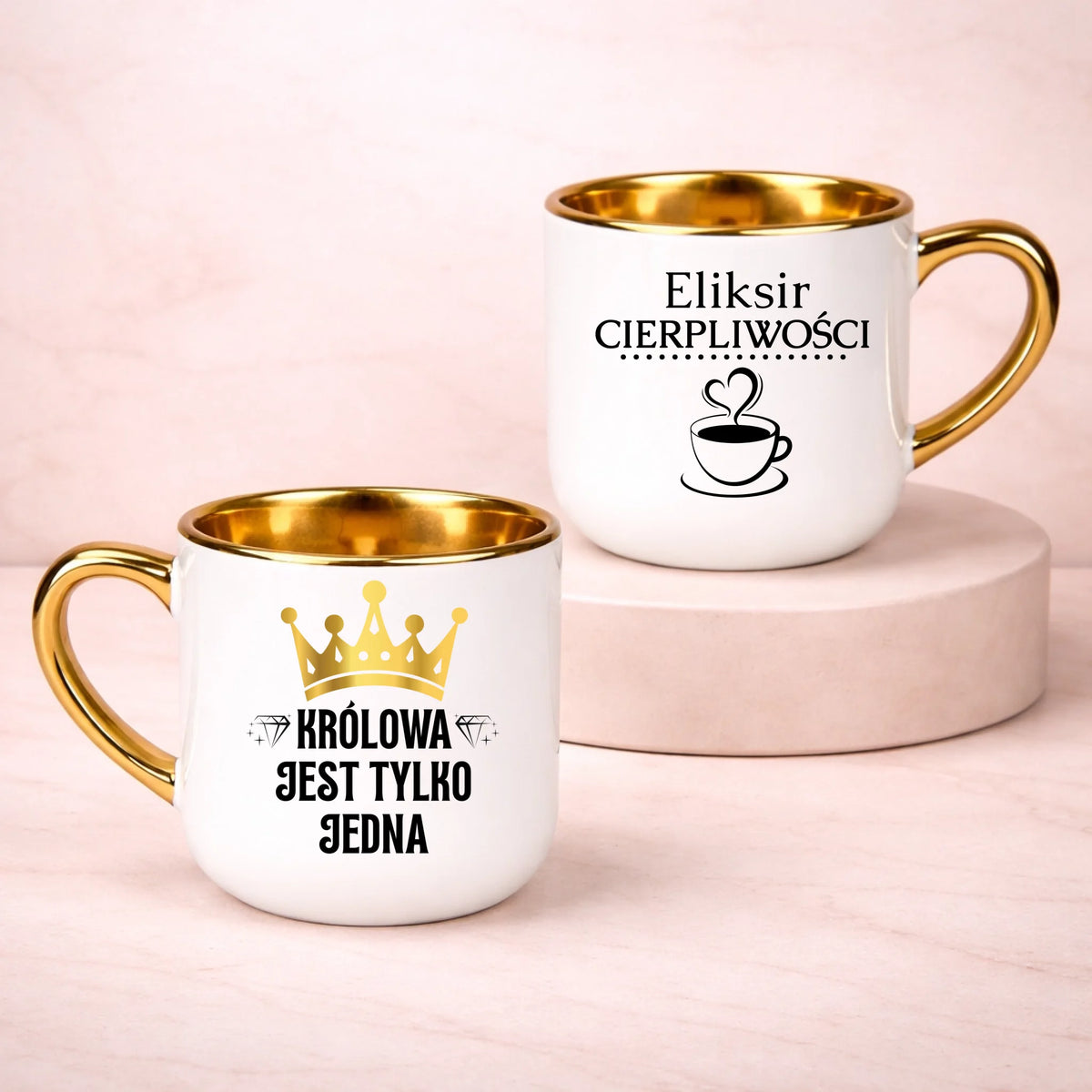 kubek z własnym nadrukiem 400ml personalizowane prezenty pl bialy