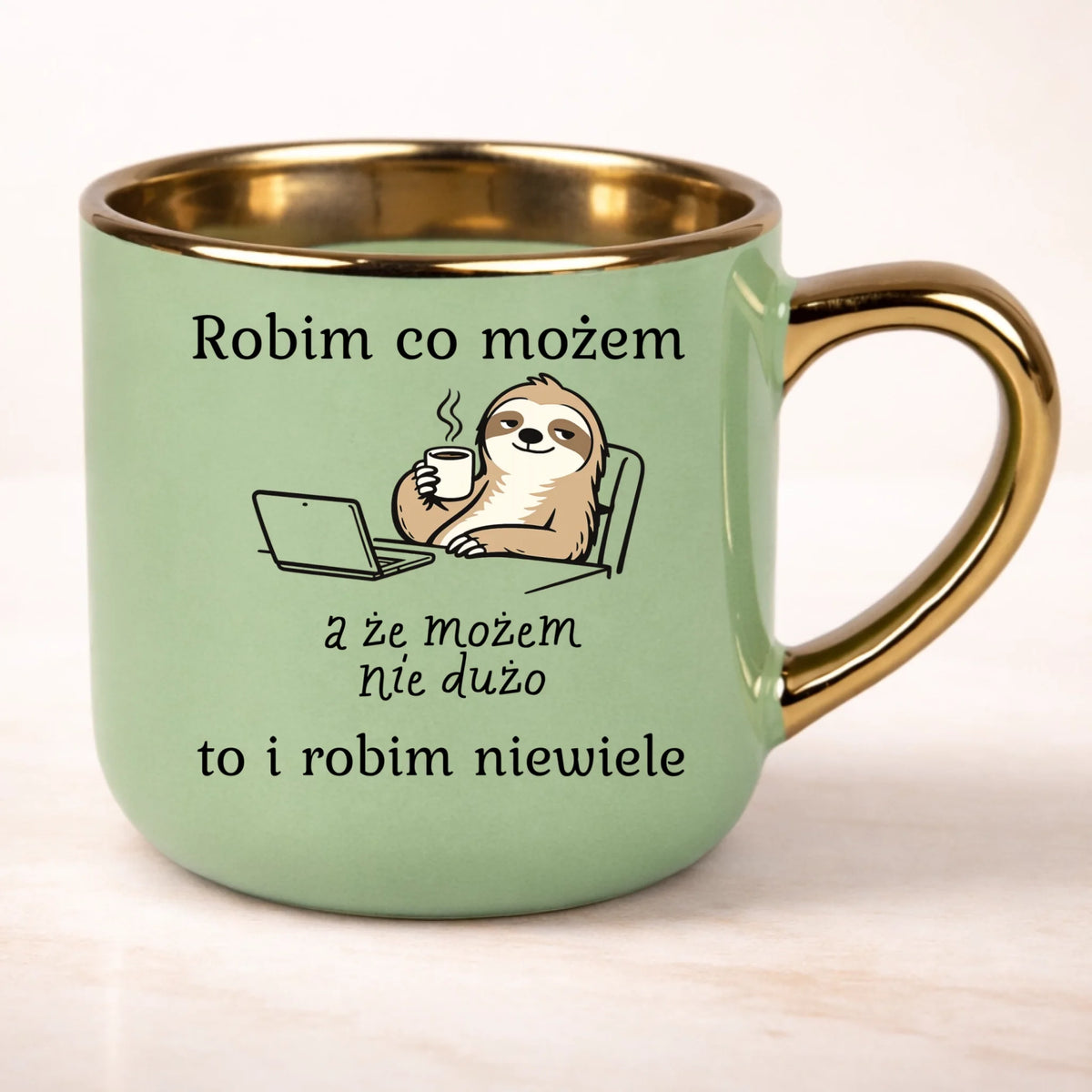 kubek personalizowany z nadrukiem 400ml zielony