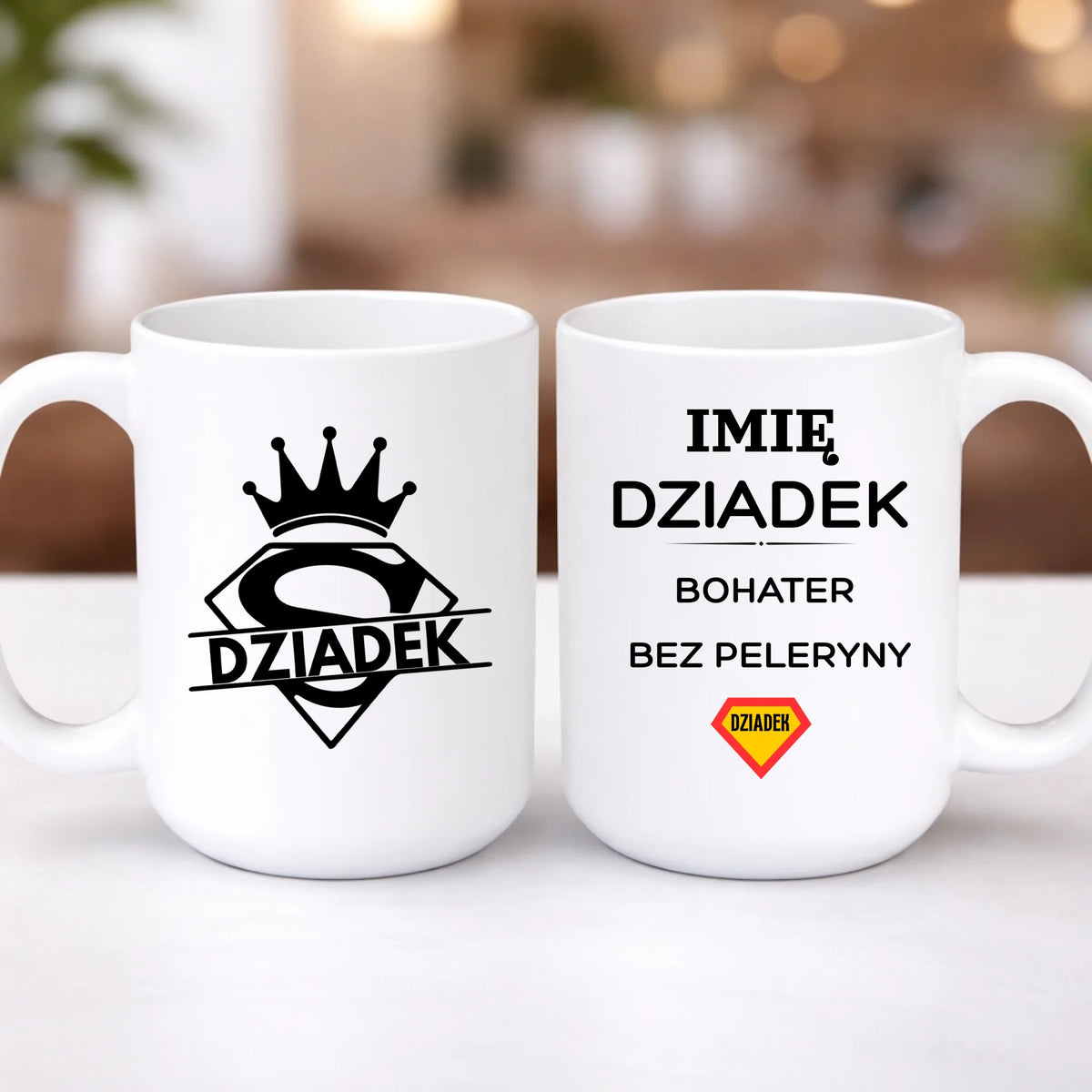 kubek z własnym nadrukiem 440ml personalizowane prezenty pl bialy
