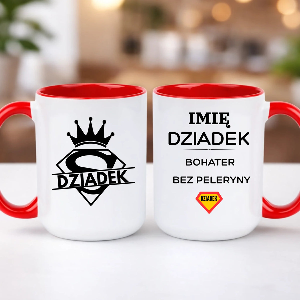 kubek z własnym nadrukiem 440ml personalizowane prezenty pl czerwony