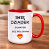 kubek z własnym nadrukiem 440ml personalizowane prezenty pl czerwony