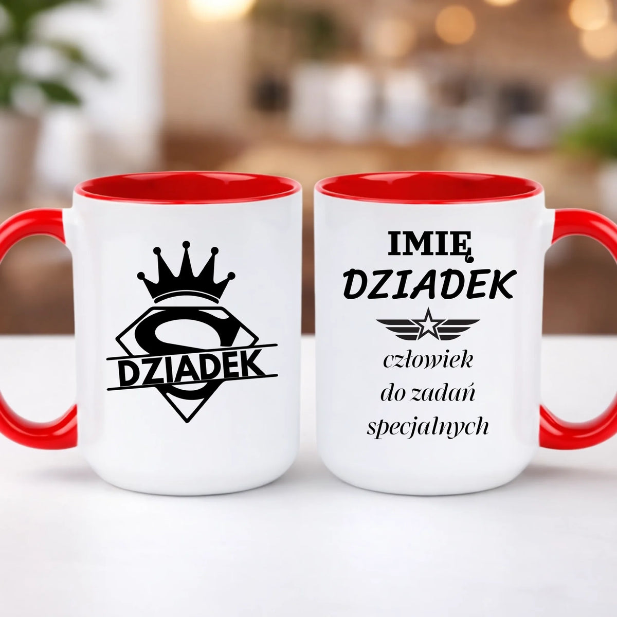 kubek z własnym nadrukiem 440ml personalizowane prezenty pl czerwony