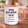kubek z własnym nadrukiem 440ml personalizowane prezenty pl różowy