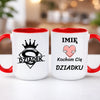 kubek z własnym nadrukiem 440ml personalizowane prezenty pl czerwony
