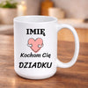kubek z własnym nadrukiem 440ml personalizowane prezenty pl bialy