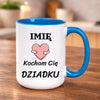 kubek z własnym nadrukiem 440ml personalizowane prezenty pl niebieski