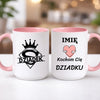 kubek z własnym nadrukiem 440ml personalizowane prezenty pl różowy