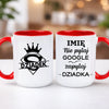 kubek z własnym nadrukiem 440ml personalizowane prezenty pl czerwony