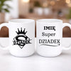 kubek z własnym nadrukiem 440ml personalizowane prezenty pl bialy