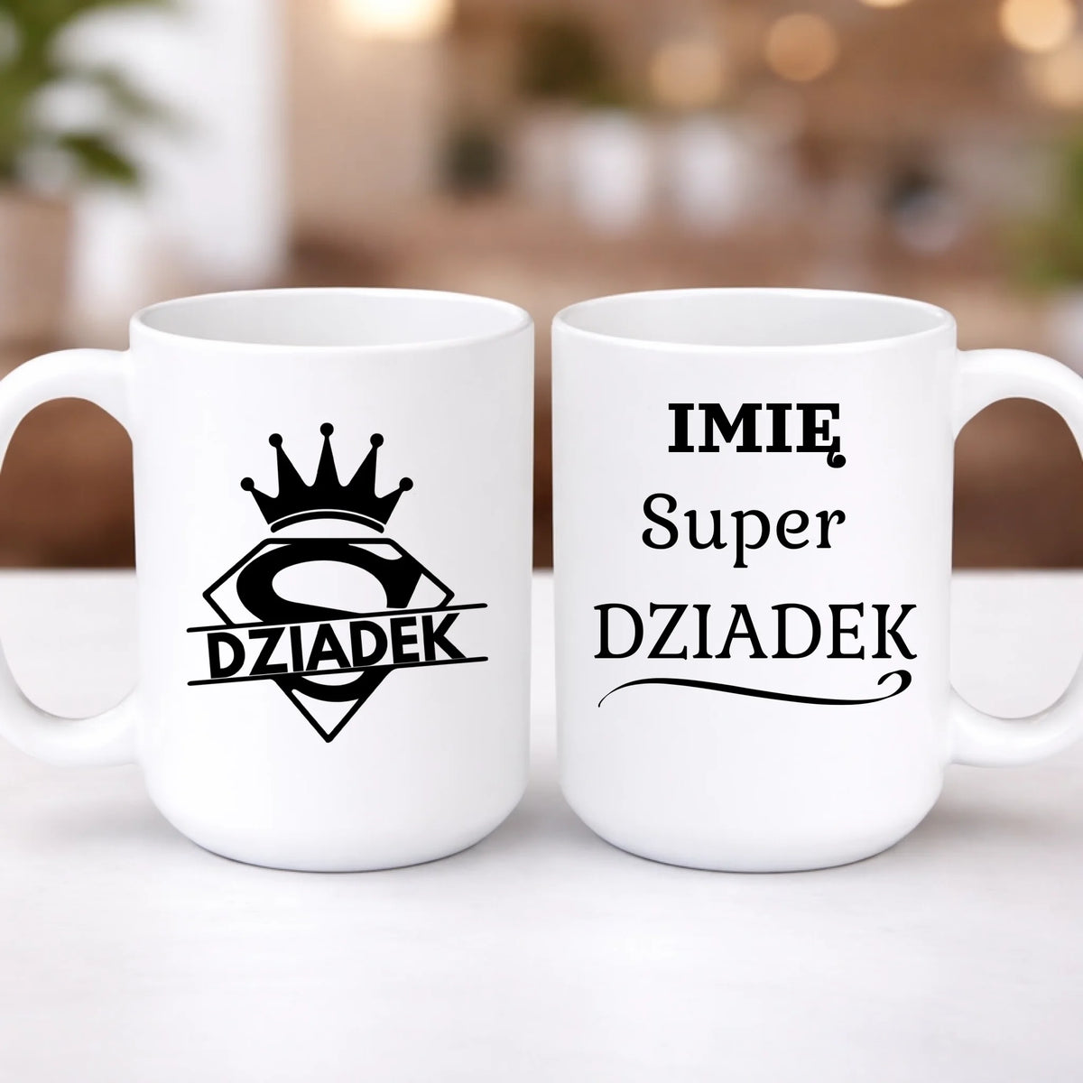 kubek z własnym nadrukiem 440ml personalizowane prezenty pl bialy