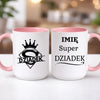 kubek z własnym nadrukiem 440ml personalizowane prezenty pl różowy