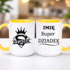 kubek z własnym nadrukiem 440ml personalizowane prezenty pl żółty