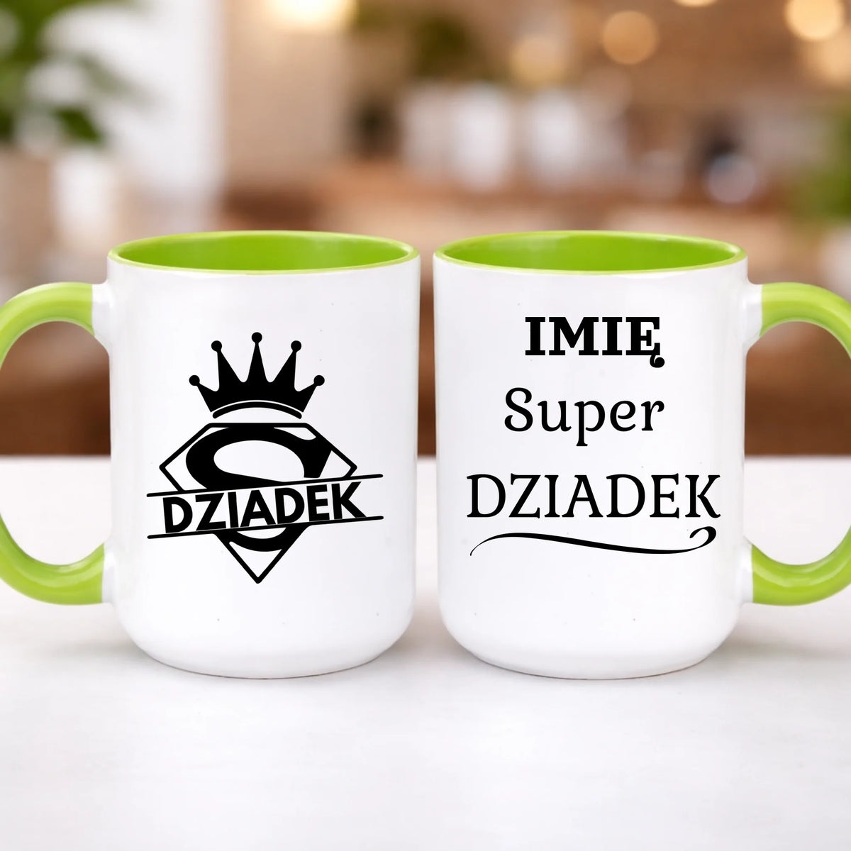 kubek z własnym nadrukiem 440ml personalizowane prezenty pl zielony