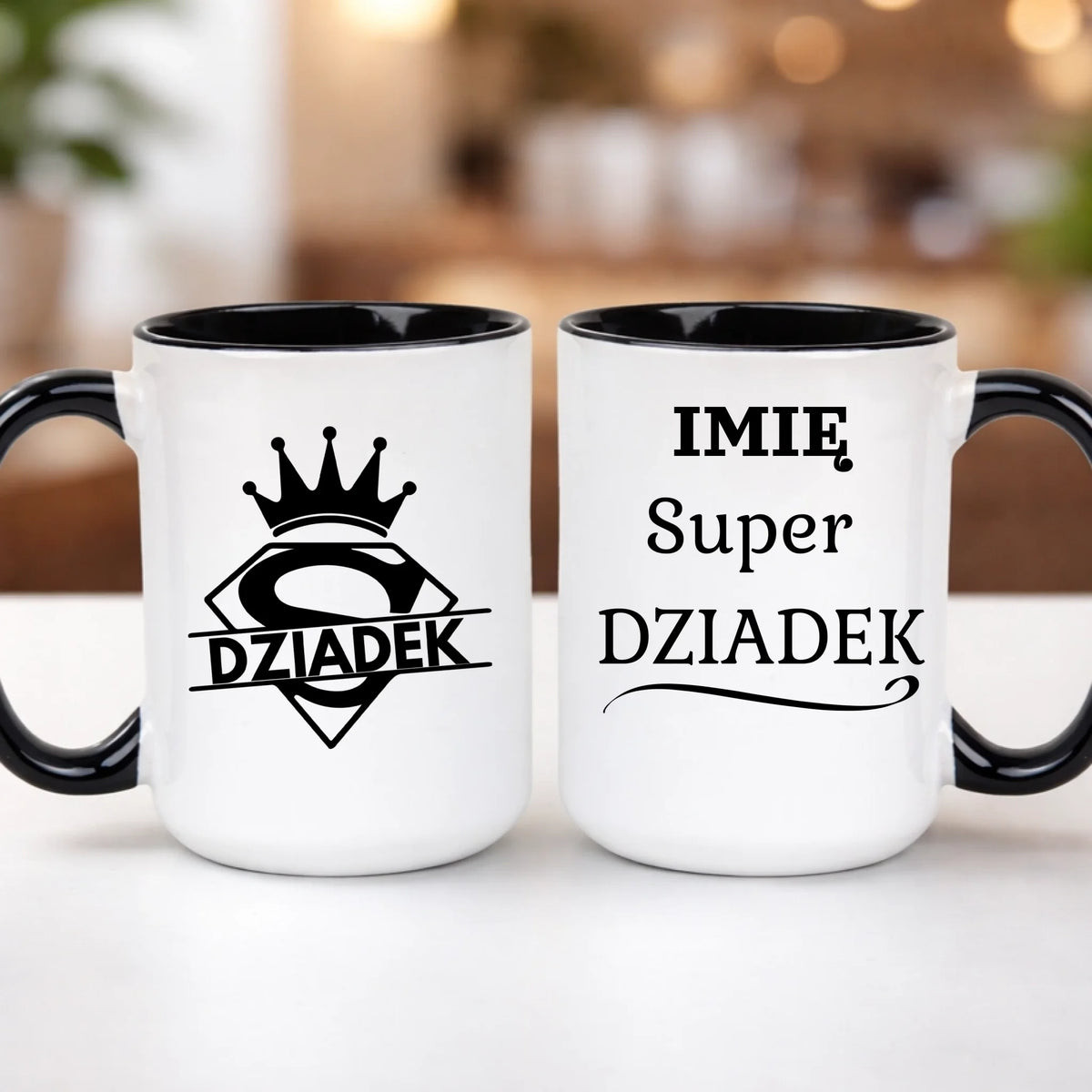 kubek z własnym nadrukiem 440ml personalizowane prezenty pl czarny