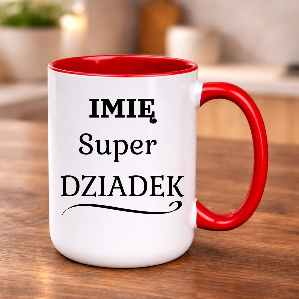 kubek z własnym nadrukiem 440ml personalizowane prezenty pl czerwony