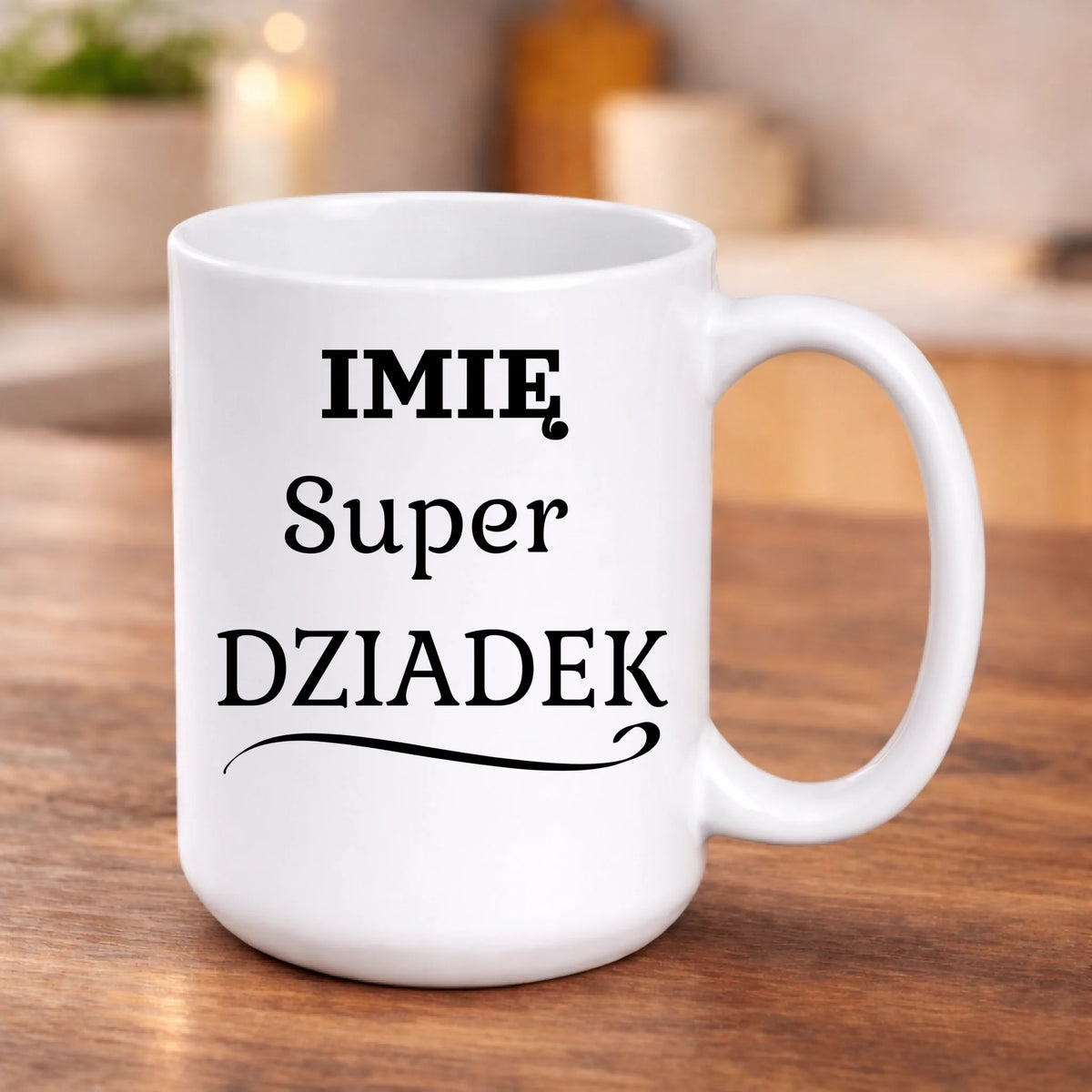kubek z własnym nadrukiem 440ml personalizowane prezenty pl bialy