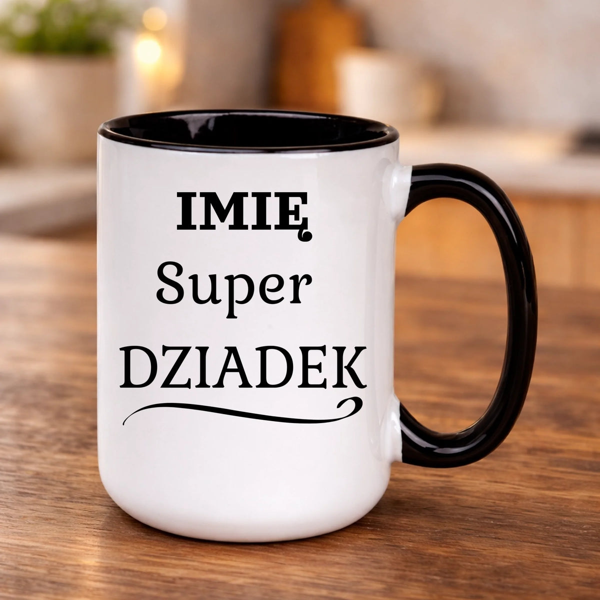 kubek z własnym nadrukiem 440ml personalizowane prezenty pl czarny