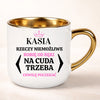 Kubek Rzeczy niemożliwe robię od ręki na cuda trzeba chwilę poczekać 400ml