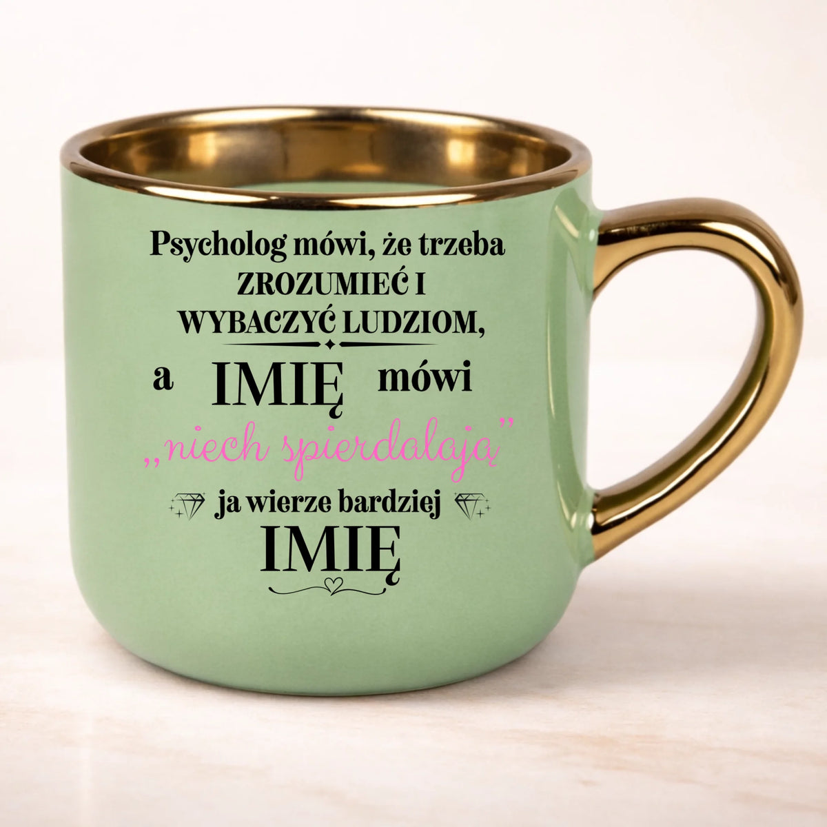 kubek personalizowany z nadrukiem 400ml zielony