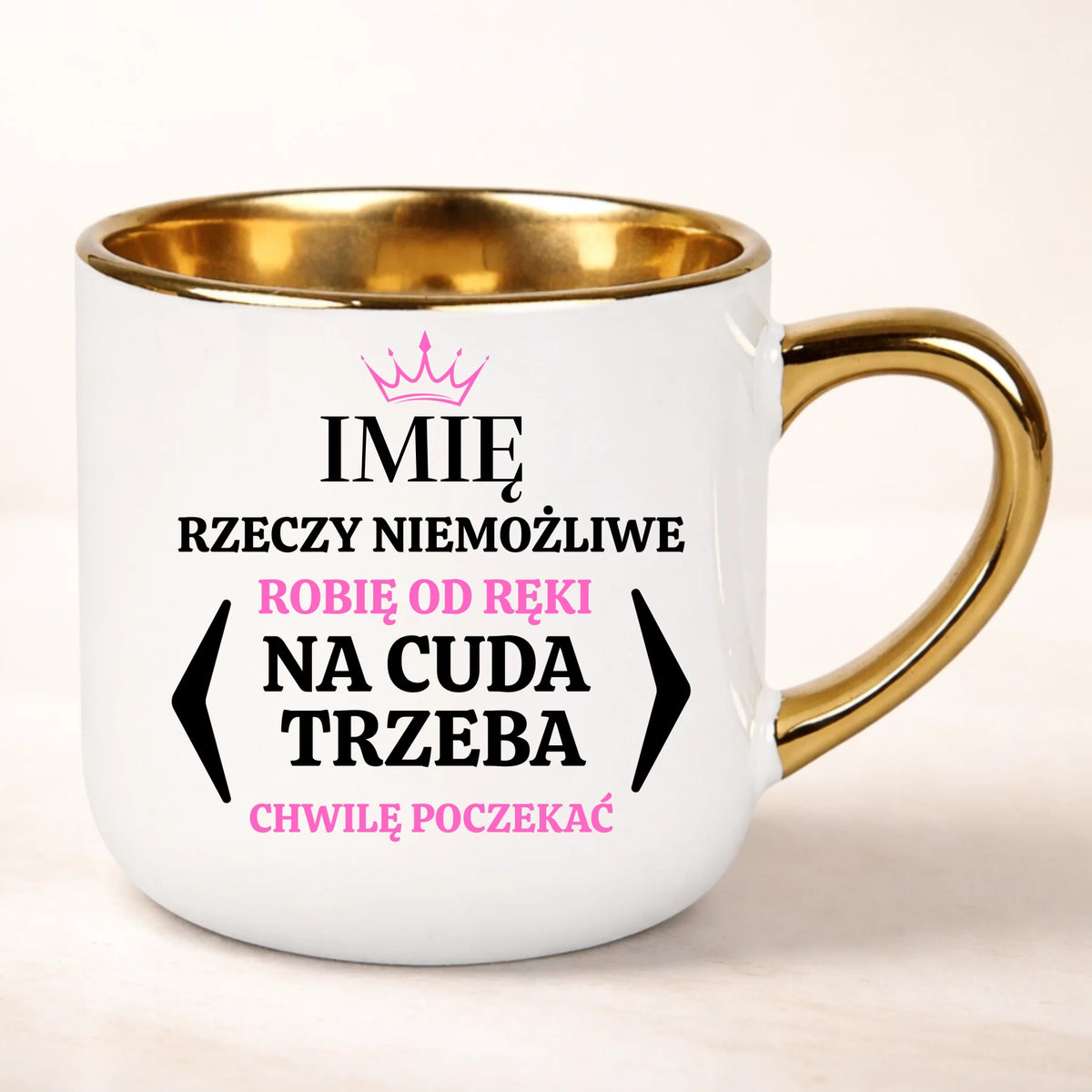 kubek personalizowany z nadrukiem 400ml biały