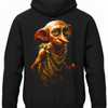 Czarna bluza z kapturem i nadrukiem na plecach: Harry Potter – Zgredek