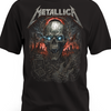 Czarna koszulka Metallica z czaszką o niebieskich oczach