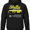 Czarna bluza z kapturem z nadrukiem samochodu Ford Mustang Shelby
